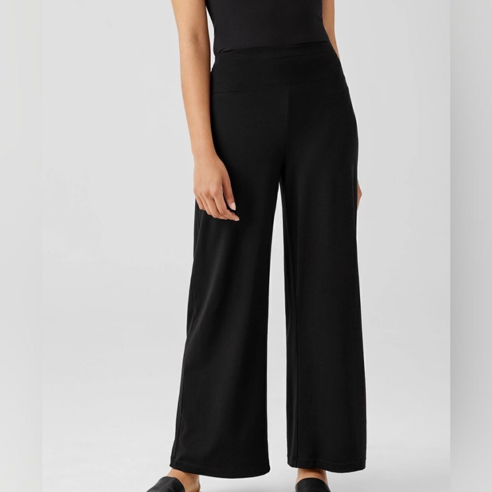 EILEEN FISHER Italian Knit Straight Leg Pants